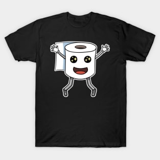 Kawaii Face Toilet Paper Roll T-Shirt